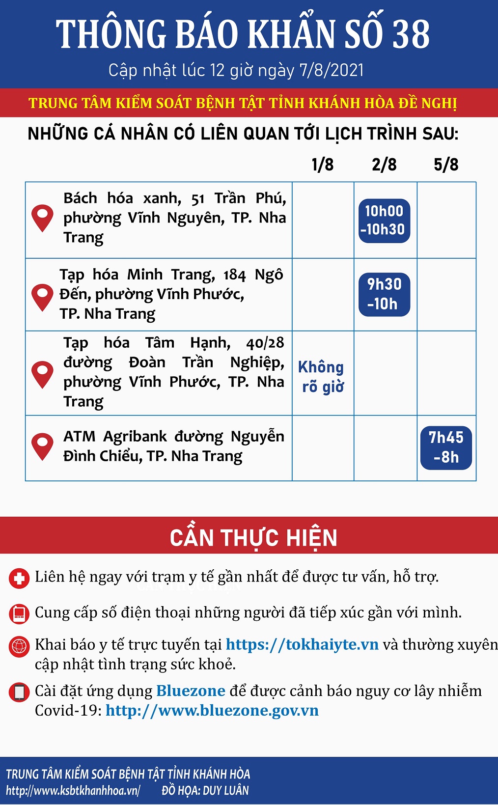 THÔNG BÁO KHẨN SỐ 38